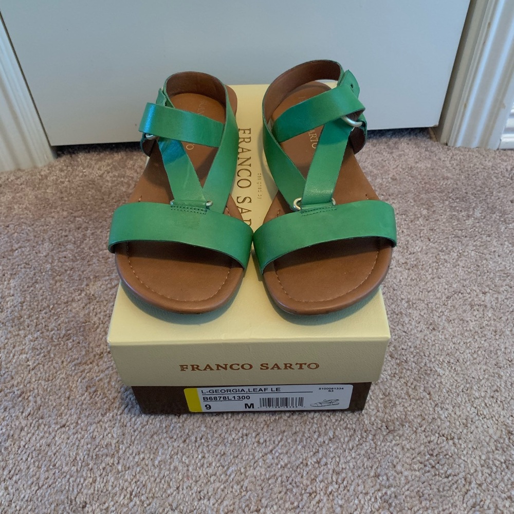 Franco Sarto Women’s Sandals- Georgia Leaf green- Gently Worn- Great Condition